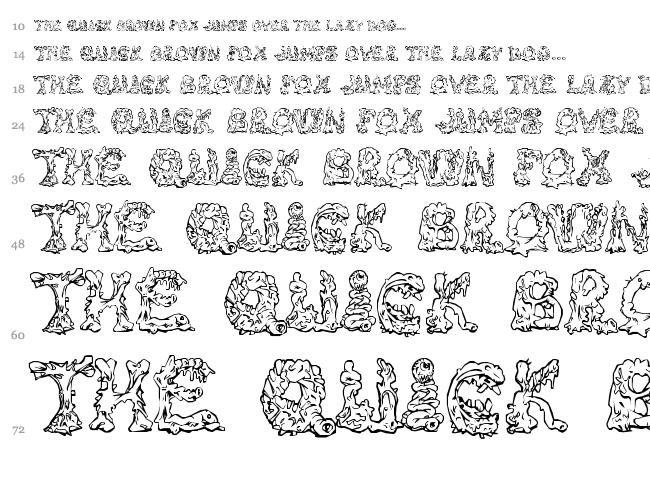 Riot Act font waterfall